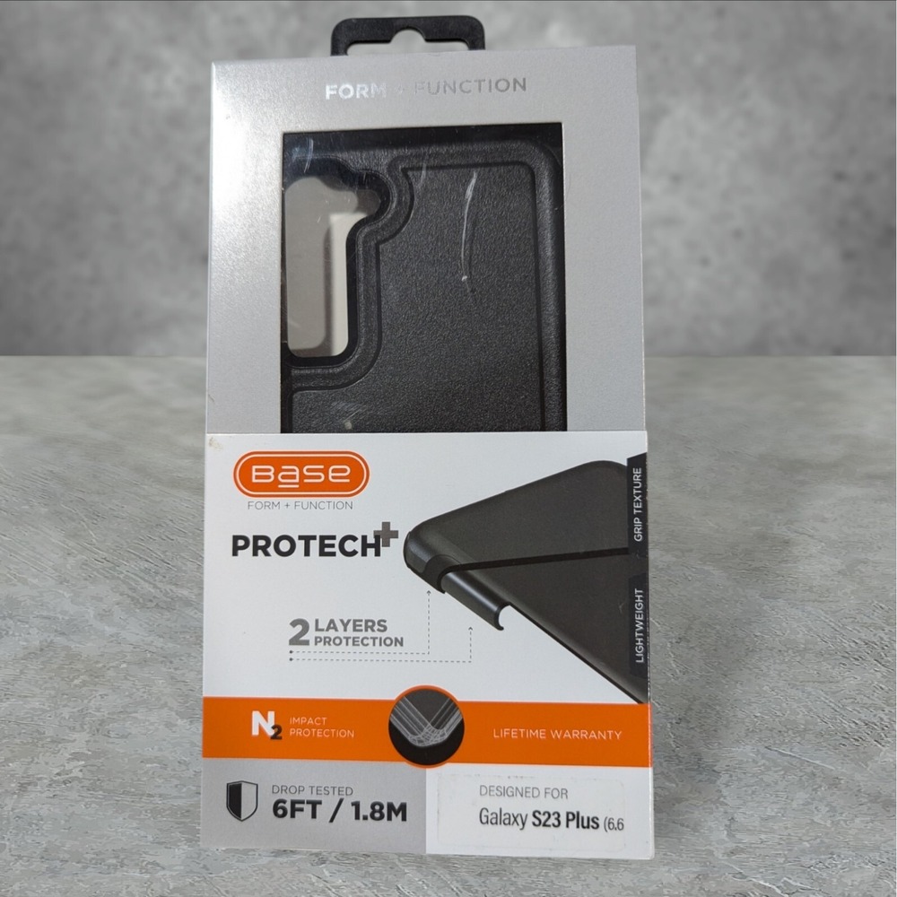 G2. Base Protech+ Case For Samsung Galaxy S23 Plus Black MagCharge Enabled